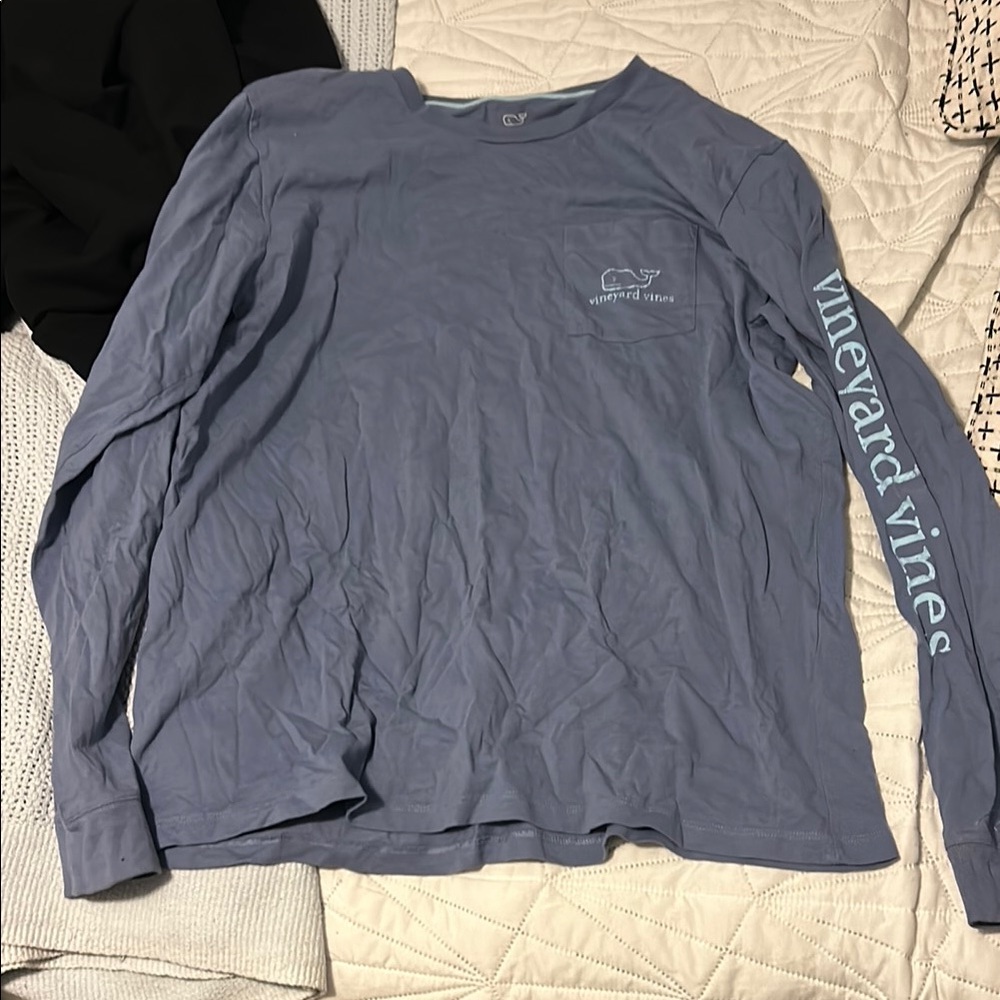 Vineyard Vines Men's Blue Long Sleeve Shirt